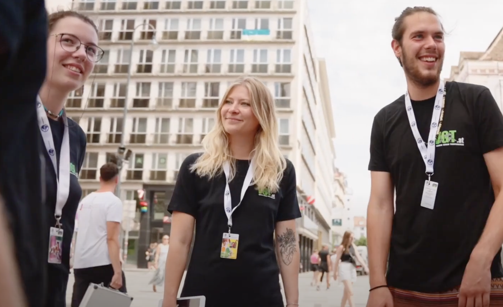 Team Members with ID Cards